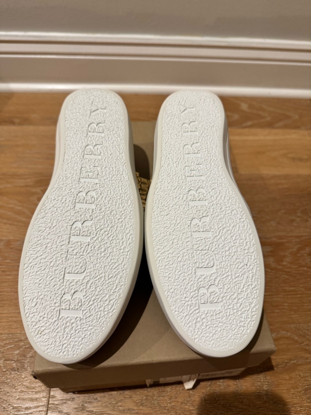 Burberry Pink Suede Slip-On Loafers - Picture 6 of 6